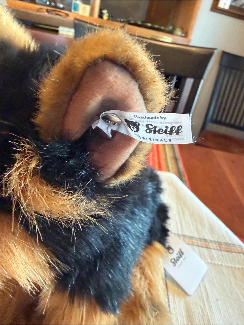 Steiff Herkules Plush Yorkshire Terrier in Black and Brown - - Picture 4 of 11